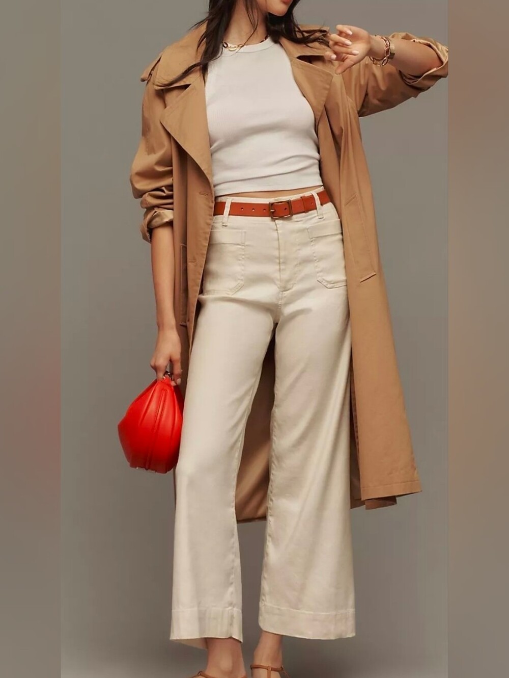 Anthropologie Maeve Colette Linen Stretch High-Rise Wide-Leg Pants - Picture 6 of 6